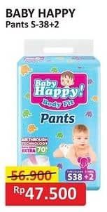 Promo Harga Baby Happy Body Fit Pants S38+2 40 pcs - Alfamart