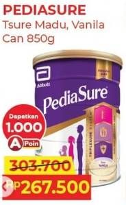 Promo Harga Pediasure Triplesure Vanila, Madu 850 gr - Alfamart