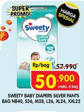 Promo Harga Sweety Silver Pants/Comfort  - Superindo