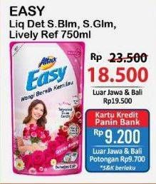 Promo Harga Attack Easy Detergent Liquid Sparkling Blooming, Sweet Glamour, Lively Energetic 750 ml - Alfamart