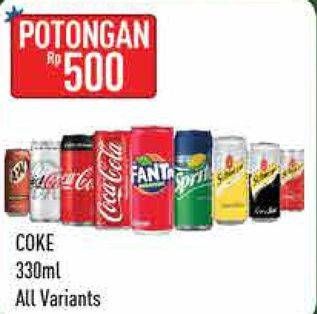 Promo Harga COCA COLA Minuman Soda All Variants 330 ml - Hypermart