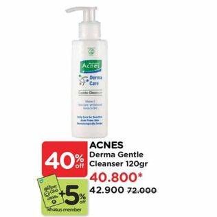 Promo Harga Acnes Derma Care Gentle Cleanser 120 gr - Watsons