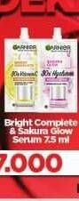 Promo Harga Garnier Booster Serum Sakura White Hyaluron, Light Complete Vitamin C 7 ml - Alfamart