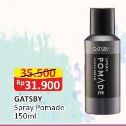 Promo Harga GATSBY Stylig Pomade Spray Pomade Quick & Grease 150 ml - Alfamart