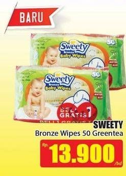 Promo Harga SWEETY Baby Wipes Perfumed Green Tea 50 pcs - Hari Hari