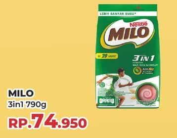 Promo Harga Milo ActivGo 3in1 800 gr - Yogya