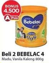 Promo Harga BEBELAC 4 Susu Pertumbuhan Madu, Vanila 800 gr - Alfamart