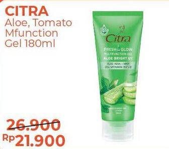 Promo Harga CITRA Fresh Glow Multifunction Gel Aloe Vera, Tomato 180 ml - Alfamart