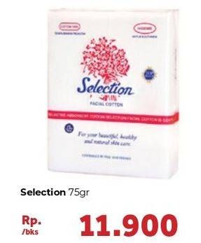 Promo Harga SELECTION Facial Cotton 75 gr - Carrefour