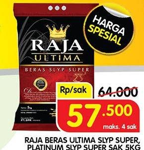 Promo Harga Raja Ultima Beras Slyp Super 5000 gr - Superindo