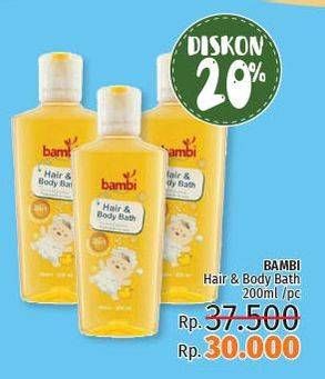 Promo Harga BAMBI Hair and Body Bath 200 ml - LotteMart