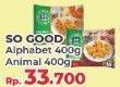Promo Harga SO GOOD Chicken Nugget Alphabet/Animal 400 gr - Yogya