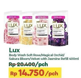 Promo Harga LUX Botanicals Body Wash Soft Rose, Magical Orchid, Sakura Bloom, Velvet Jasmine 400 ml - TIP TOP