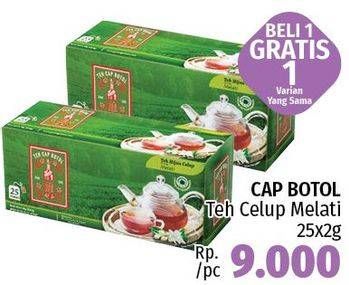 Promo Harga Teh Cap Botol Teh Hijau Celup Melati 25 pcs - LotteMart