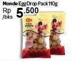 Promo Harga MONDE Egg Drops Biscuits 110 gr - Carrefour