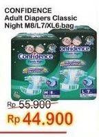 Promo Harga Confidence Adult Diapers Classic Night XL6, L7, M8 6 pcs - Indomaret