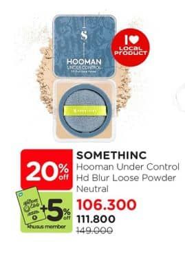 Promo Harga Somethinc Hooman Under Control HD Blur Loose Powder 04 Neutral  - Watsons