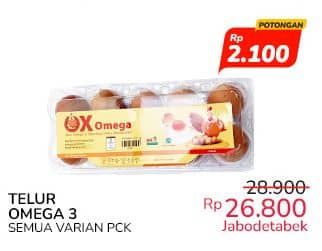 Promo Harga Telur Ayam Omega 3 10 pcs - Indomaret