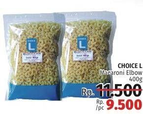Promo Harga CHOICE L Macaroni Elbow 400 gr - LotteMart