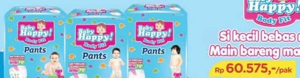 Promo Harga Baby Happy Body Fit Pants M48, L42 42 pcs - TIP TOP