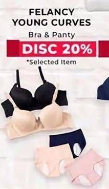 Promo Harga Felancy Bra/Felancy Underwear/Young Curve Bra/Panties Wanita  - Carrefour