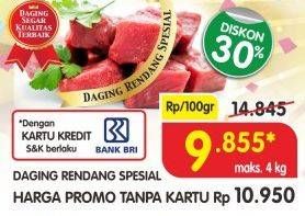 Promo Harga Daging Rendang Sapi Spesial per 100 gr - Superindo