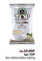 Promo Harga Top Coffee White Coffee 3in1 10 pcs - Alfamidi