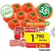 Promo Harga Tomat Beef per 100 gr - Superindo