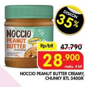 Promo Harga Noccio Peanut Butter Chunky, Creamy 340 gr - Superindo