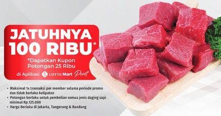 Promo Harga Daging Sapi Potong 500 gr - LotteMart