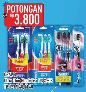 Promo Harga Oral B Toothbrush Ultra Thin/123  - Hypermart