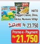 Promo Harga HATO Nugget Classic, Dino, Sticko, Numero 500 gr - Hypermart