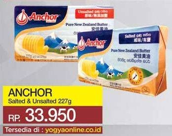 Promo Harga ANCHOR Butter Salted, Unsalted 227 gr - Yogya