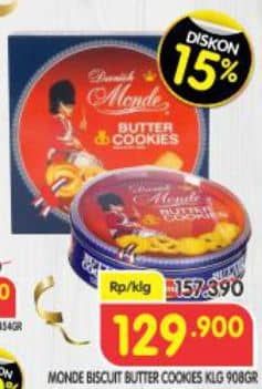 Promo Harga Monde Butter Cookies 908 gr - Superindo