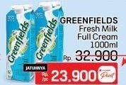 Promo Harga Greenfields Fresh Milk Full Cream 1000 ml - LotteMart
