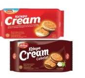 Promo Harga ROMA Kelapa Cream Cokelat, Susu Vanila 180 gr - Carrefour