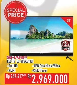 Promo Harga SHARP LC-40SA5100i Full HD LED TV 40"  - Hypermart