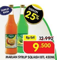 Promo Harga Marjan Syrup Squash All Variants 450 ml - Superindo