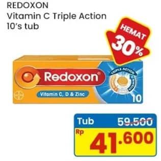 Promo Harga Redoxon Triple Action Jeruk 10 pcs - Indomaret
