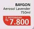 Promo Harga BAYGON Insektisida Spray Silky Lavender 750 ml - Alfamidi