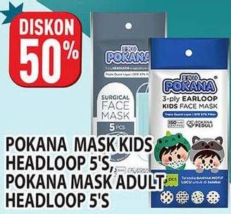 Promo Harga POKANA Face Mask Kids Headloop, Headloop 5 pcs - Hypermart