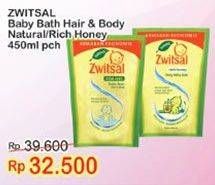 Promo Harga ZWITSAL Natural Baby Bath Milky With Rich Honey 450 ml - Indomaret