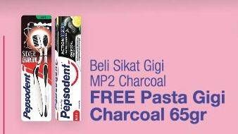 Promo Harga PEPSODENT Sikat Gigi Silver Charcoal per 2 pcs - Hypermart