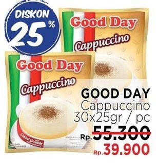 Promo Harga Good Day Cappuccino 30 sachet - LotteMart