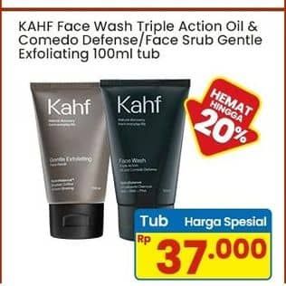 Promo Harga Kahf Face Wash Triple Action Oil And Comedo Defense, Gentle Exfoliating 100 ml - Indomaret