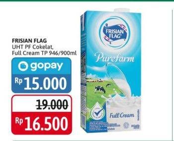 Promo Harga FRISIAN FLAG Susu UHT Purefarm Full Cream, Swiss Chocolate 900 ml - Alfamidi