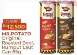 Promo Harga Mister Potato Snack Crisps Original, Roasted Beef, Baked Seaweed 80 gr - Alfamart