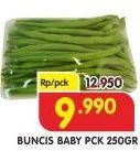 Promo Harga Buncis Baby 250 gr - Superindo