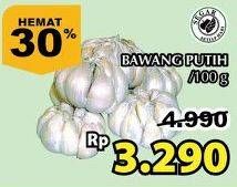 Promo Harga Bawang Putih per 100 gr - Giant