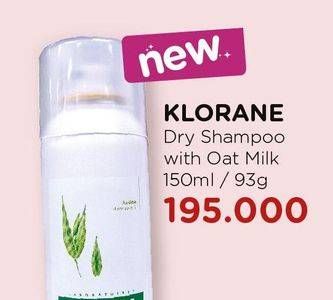 Promo Harga KLORANE Dry Shampoo with Oat Milk 150 ml - Watsons